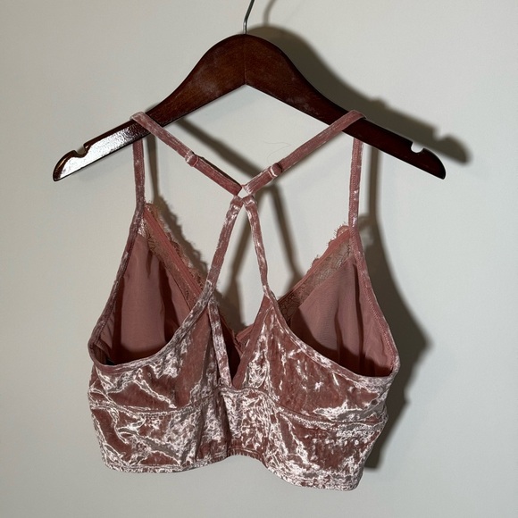 Aerie Pink Velvet Lacey Bralette - Picture 6 of 10